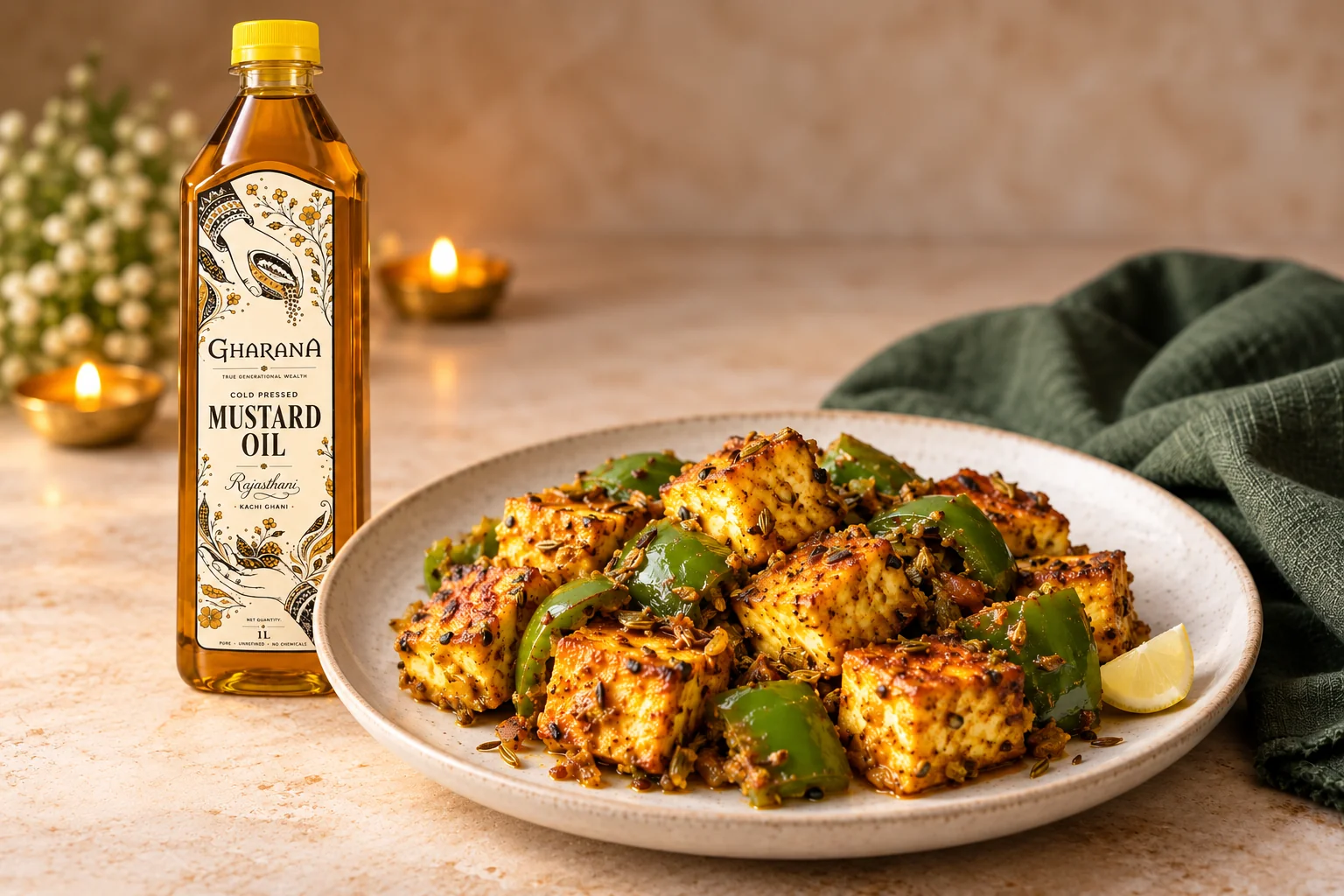Achari paneer: a mustard oil snack for festive gatherings